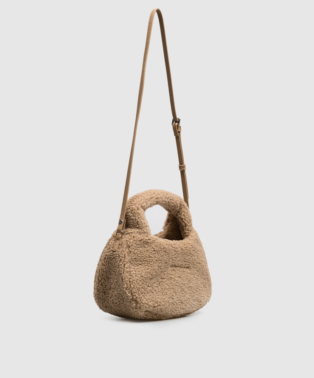 Maison Margiela MM6 Детская бежевая сумка с патчем логотипа M61143MM09I изображение 3
