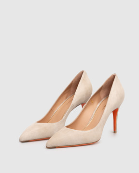 Santoni Бежеві замшеві туфлі WDID70945HI2NMGD