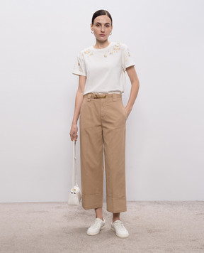 Twinset Бежеві штани з поясом 261TP2150