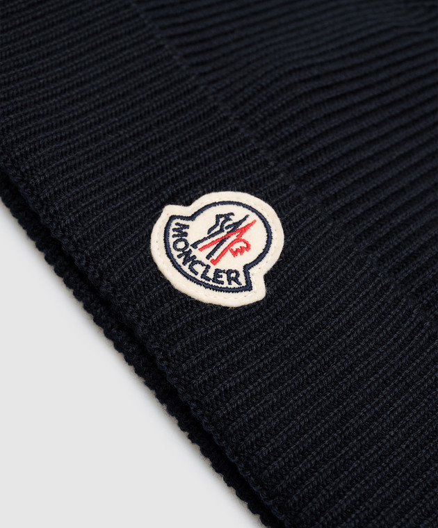 Moncler Синяя шапка из шерсти L20913B70500A9342 изображение 4
