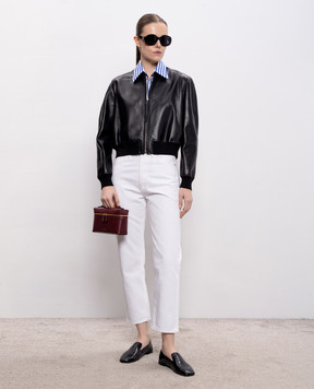 Givenchy Чорний шкіряний бомбер BW00UL61UJ