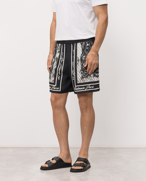 Balmain Черные шорты Foulard HH1PA145VJ07