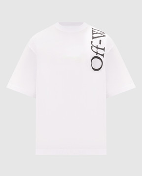 Off-White Біла футболка з контрастним логотипом 44MAA120F26J010