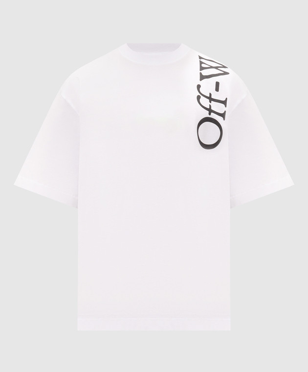 Off-White Белая футболка с контрастным логотипом 44MAA120F26J010