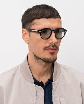 Brunello Cucinelli Черные очки Iconic Meridian MOCSTEMV12