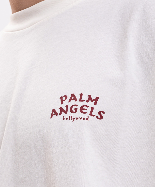 Palm Angels Футболка цвета айвори с принтом PAMAA005JR003 изображение 5