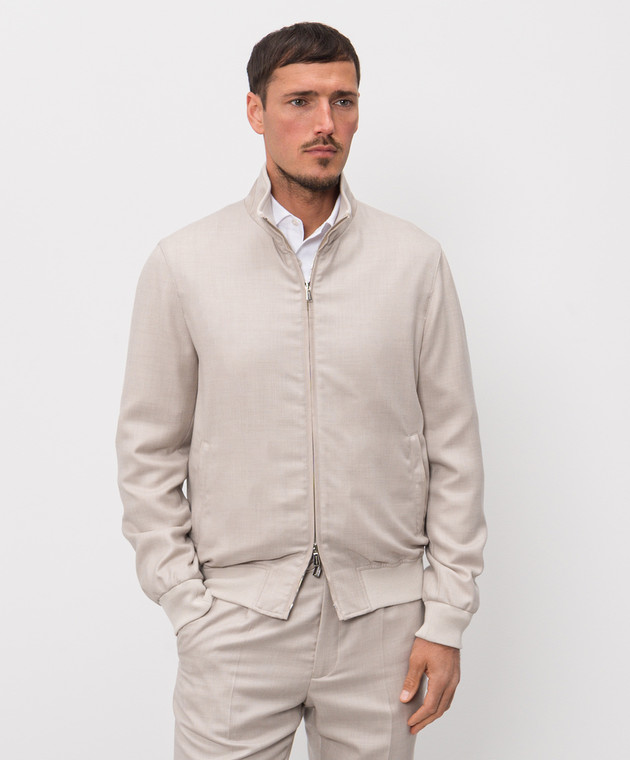 Enrico Mandelli Бежевая куртка из кашемира 3L506A5607 изображение 3