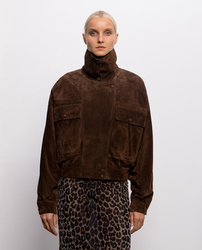 Saint Laurent Замшевая куртка коричневого цвета 785562YC2AY