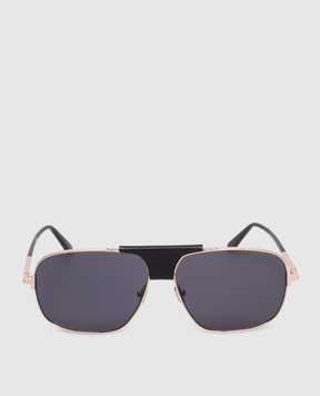 Tom Ford Золотисті сонцезахисні окуляри Tex з логотипом FT1096