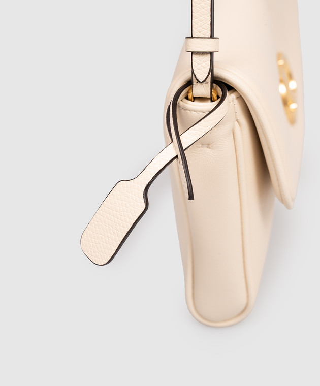 Valentino Бежевая кожаная сумка DeVain 8W0B0T31ABM изображение 4