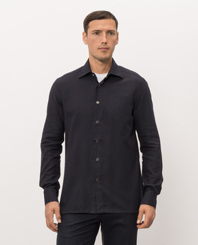 Kiton Темно-синя сорочка UMCNERHH09828