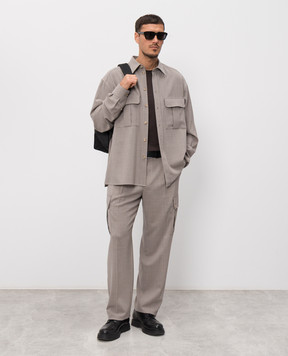 Dolce&Gabbana Бежева сорочка з вовни G5OJ2THU2BP