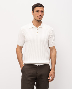 Bilancioni Поло в рубчик кольору айворі BE2661054772