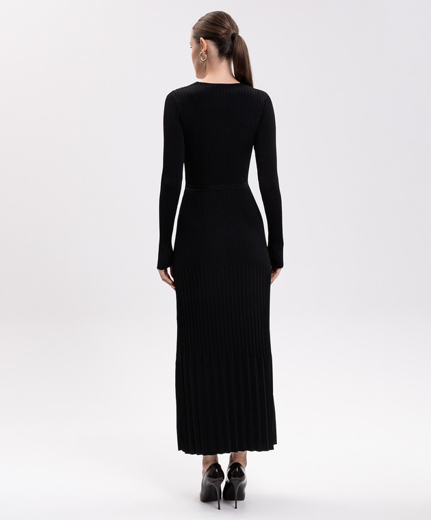 Twinset Черное платье с плиссированием 262TT3450 изображение 4