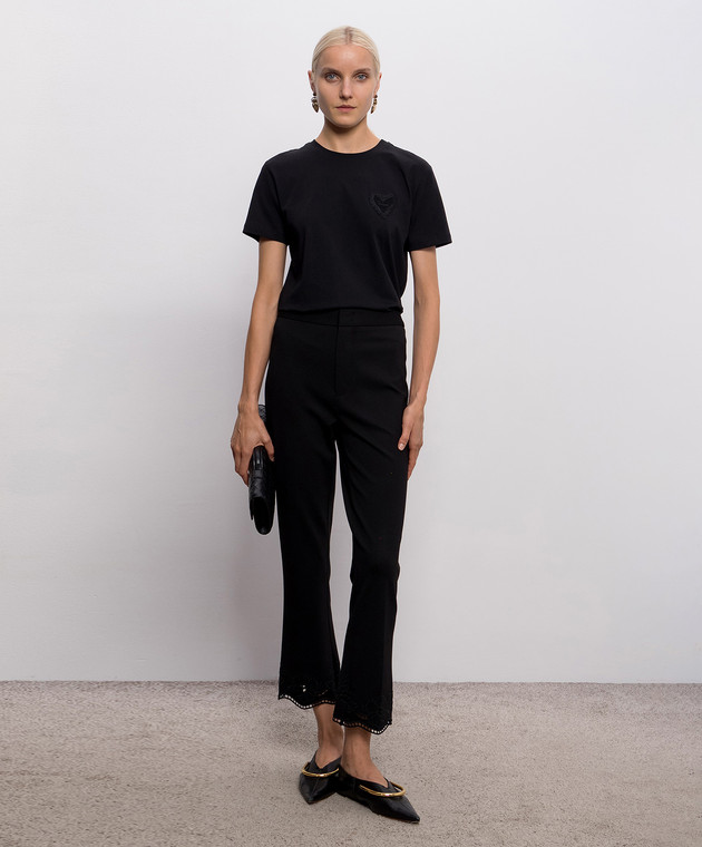 Twinset Чорні штани з вишивкою 262TP2673 зображення 2