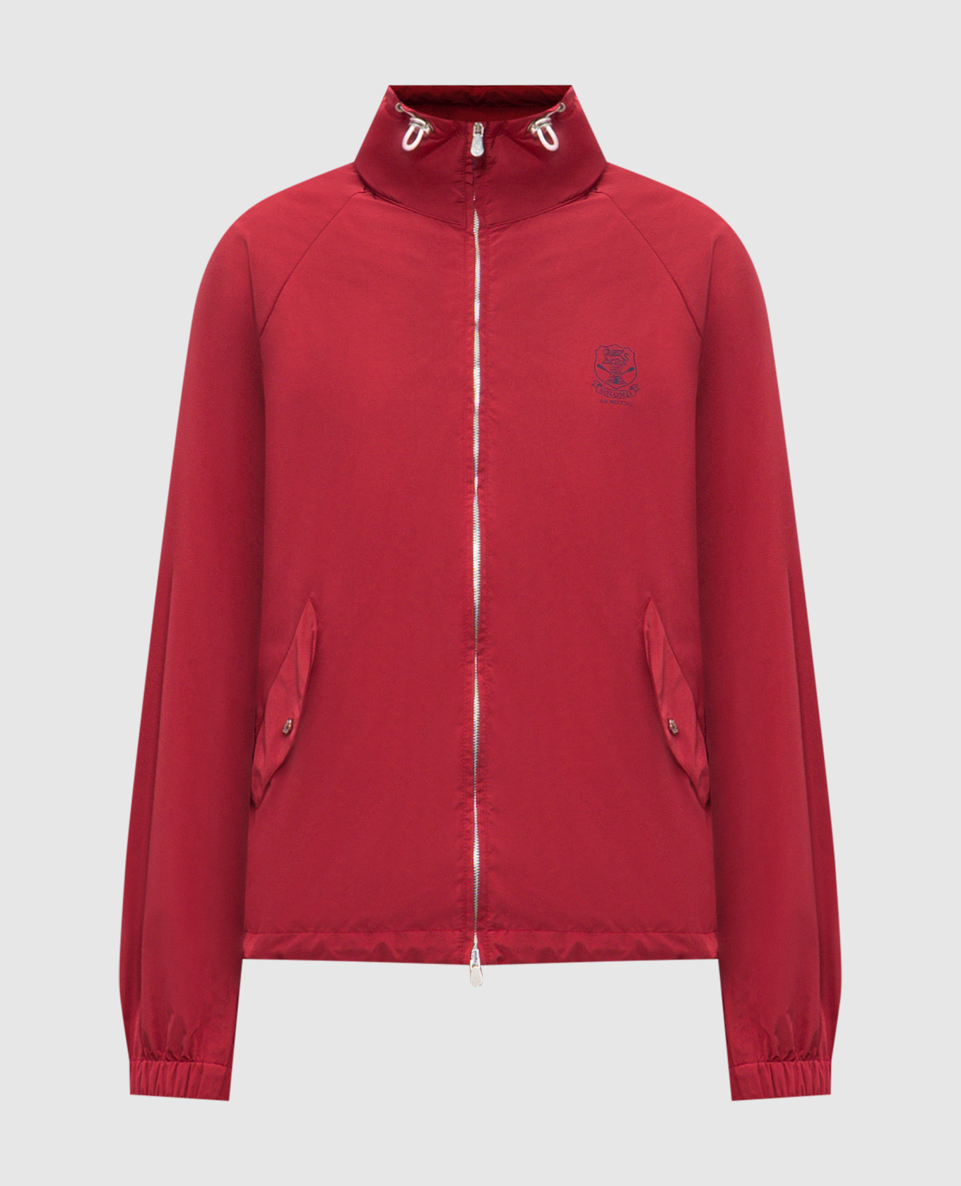 

Бордовая ветровка с принтом эмблемы, Бордовый, Ветровки