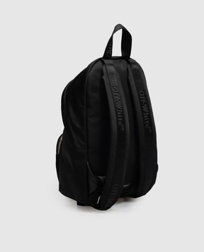Off-White Черный рюкзак с фактурной эмблемой OWWNB09F26FB01