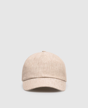 Peserico Бежевая кепка из льна R76056C0CC761