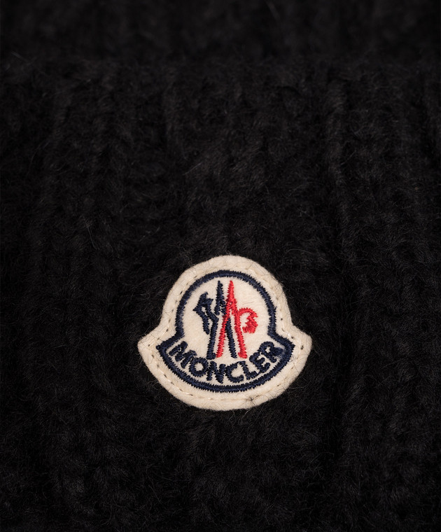 Moncler Черная шапка с шерстью альпаки L20933B00031N0403 изображение 4