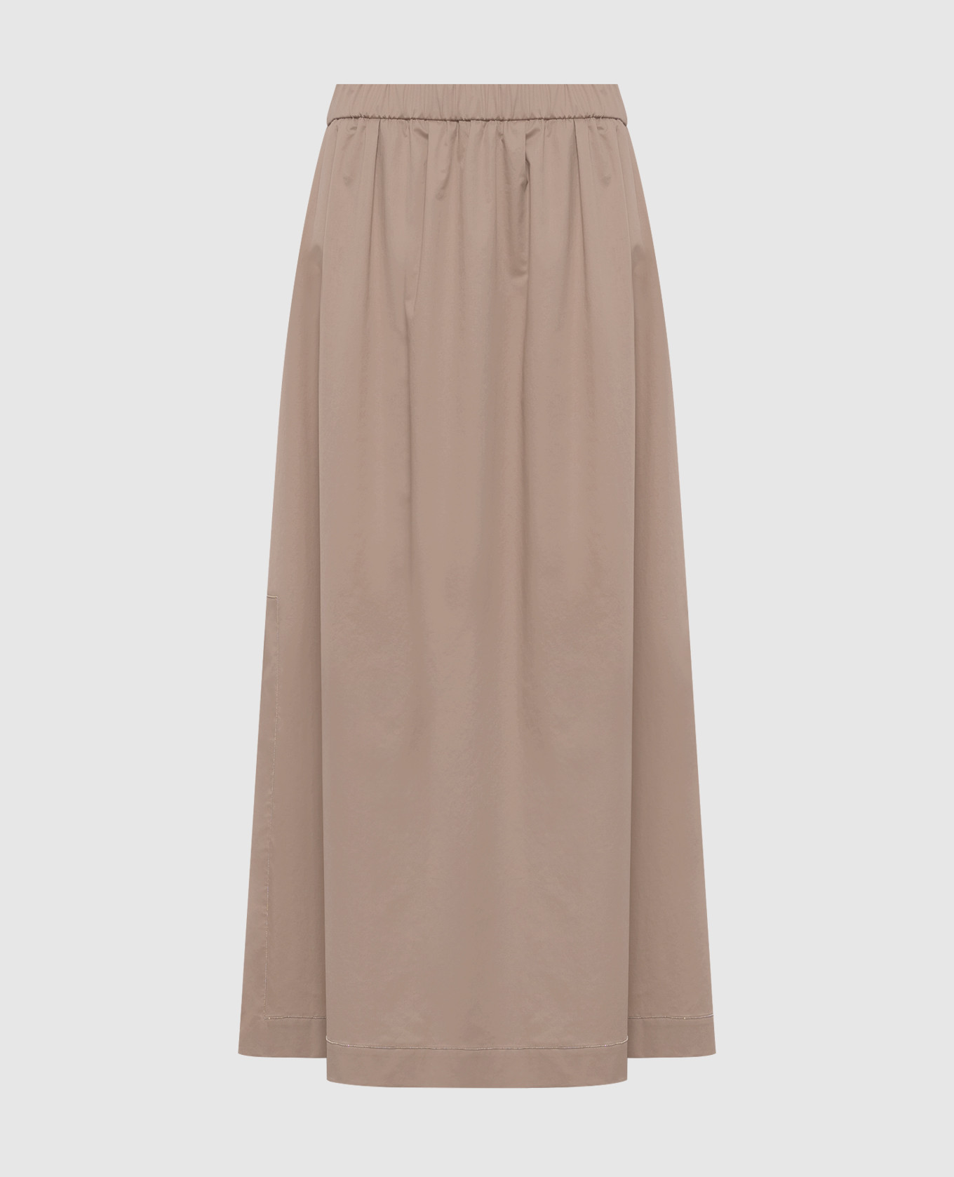 

Бежевая юбка макси с разрезами, Бежевый, Юбки-а-силуэта