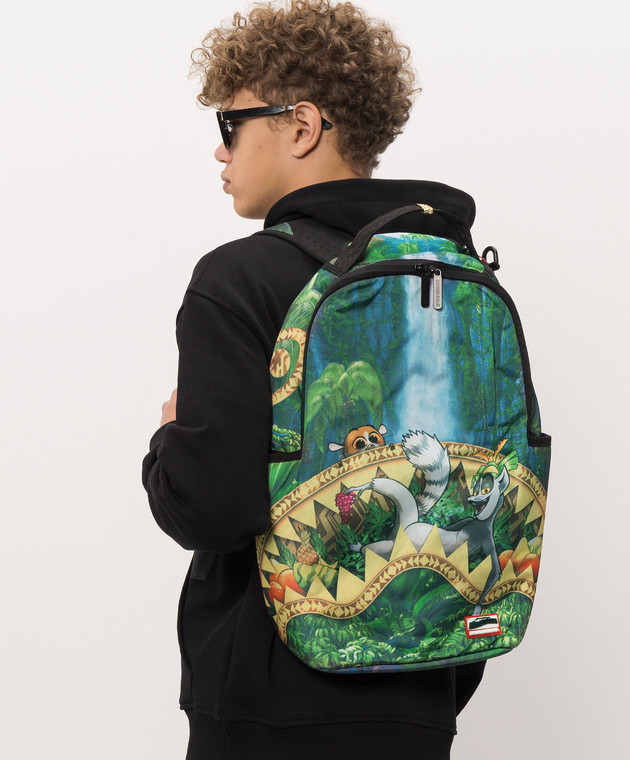 Sprayground Дитячий рюкзак MADAGASCAR OFFICIAL COLLAB - KING CHILLIN 910B9064NSZ зображення 2