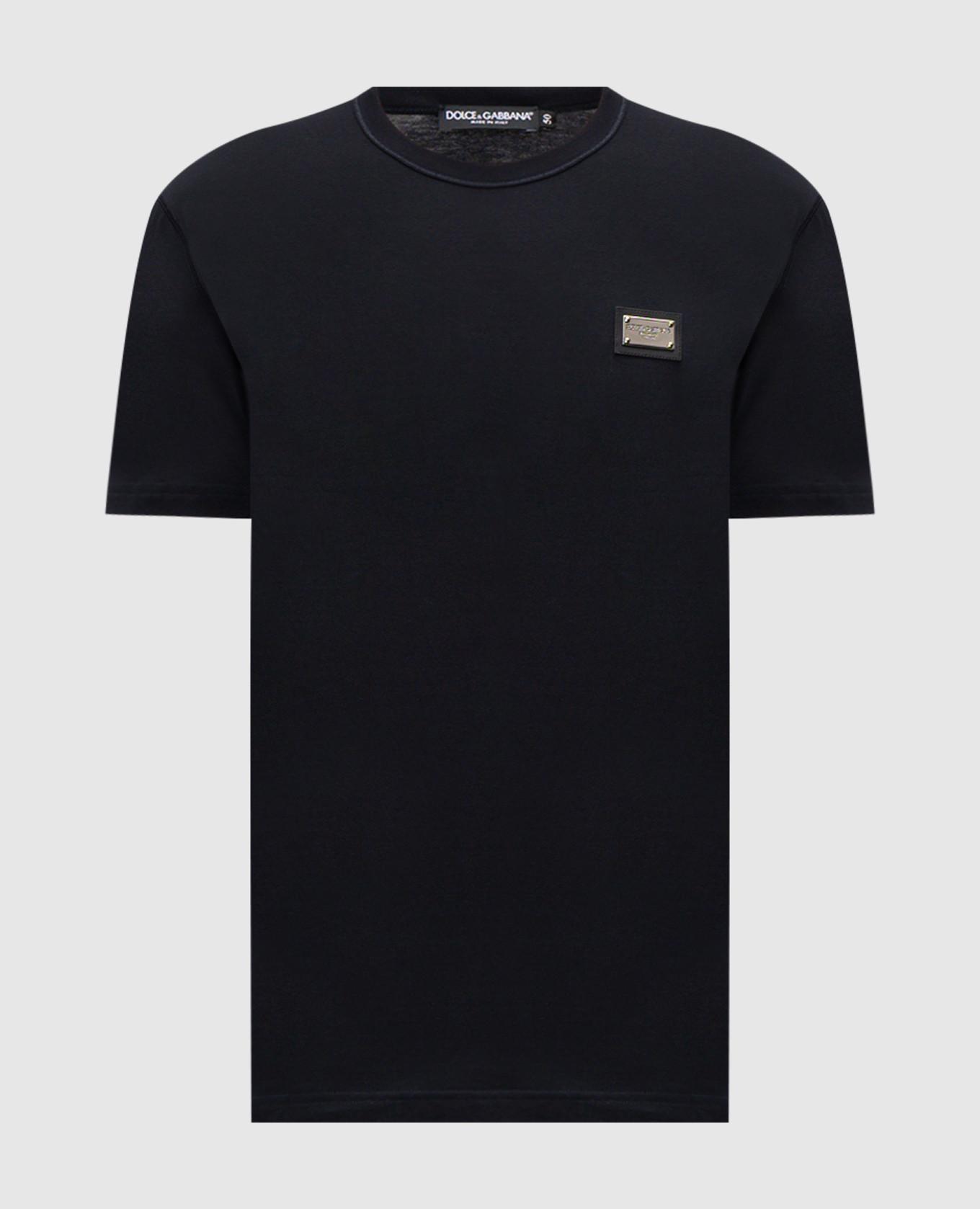 Голубая футболка с патчем логотипа