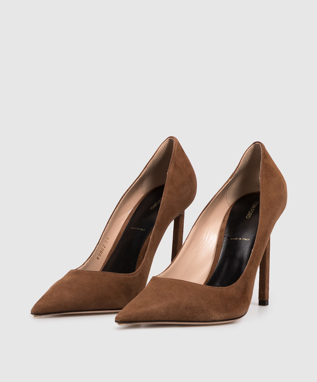 Tom Ford Коричневые замшевые туфли W3802LGO038P изображение 2