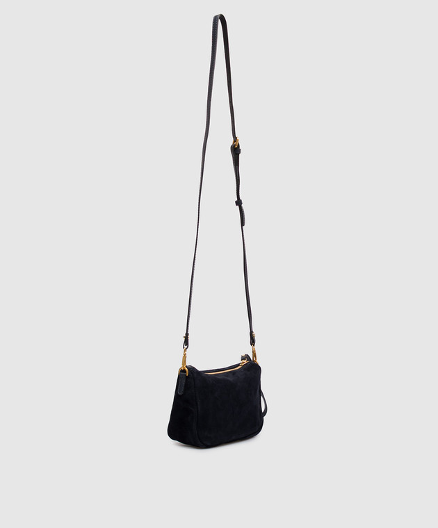 Gianni Chiarini Синяя замшевая сумка кросс-боди Nora BS10224CMPL изображение 3