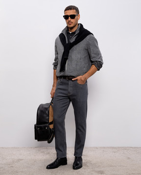 Brunello Cucinelli Белая футболка с принтом эмблемы M0B138440