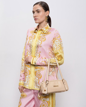 Versace Бежева шкіряна сумка-багет Tag Bowling 10157921A13171