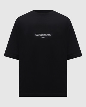 Off-White Чорна футболка з принтом логотипа 44MAA120F5J011