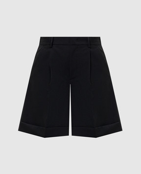 Max Mara Weekend Черные шорты BUSSOLA из шерсти BUSSOLA1234