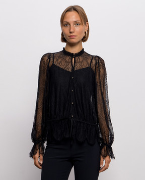 Twinset Чорна блуза з мережива 262TP274C