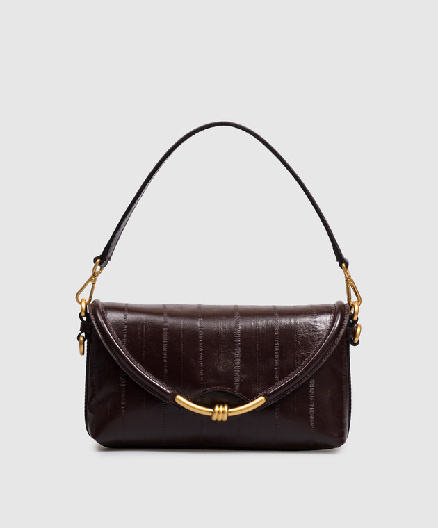 Gianni Chiarini Бордовая кожаная сумка-багет Bea BS12160EEL