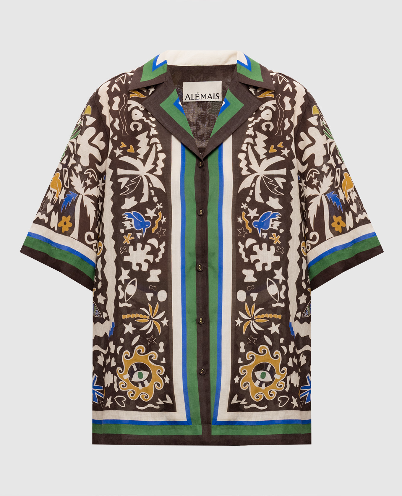 

Коричневая рубашка Maroc с рамой, Коричневый, Рубашки