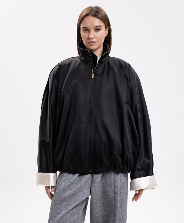Carven Чорна куртка з шовком 6262K21025 зображення 3