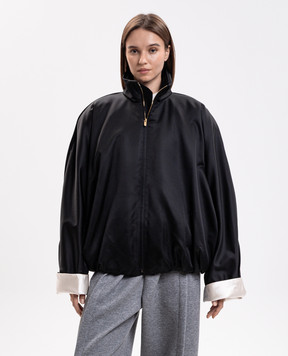 Carven Чорна куртка з шовком 6262K21025
