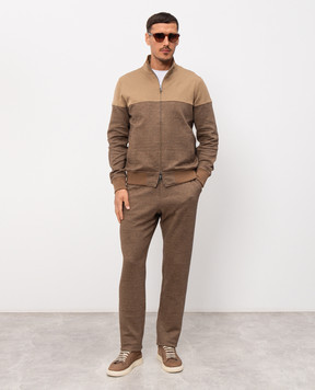 CAPOBIANCO Коричневий спортивний костюм з льоном 20M453DH00C20M704DH00