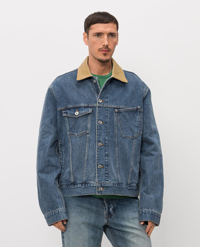 JW Anderson Синя джинсова куртка з патчем DJ0039PG1930