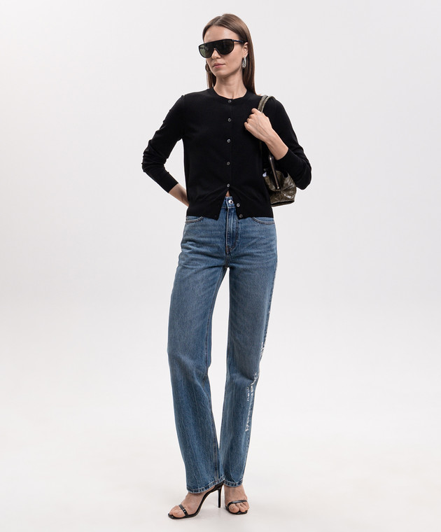 Alexander Wang Черный кардиган с кристаллами 1KC3263085 изображение 2