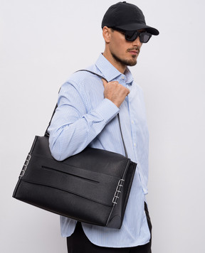 JW Anderson Чорна шкіряна сумка з логотипом HB0749LA0377