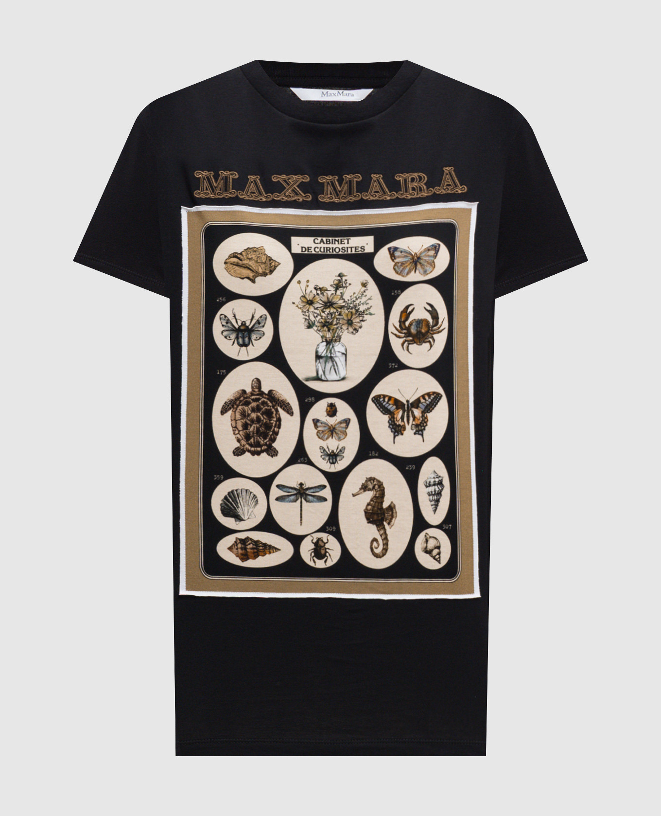 Черная футболка SPADINO с принтом