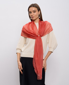 Agnona Палантин з кашеміру рожевого кольору AS0301H7001