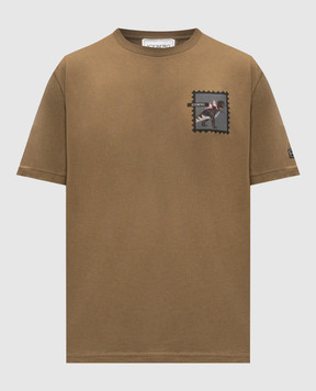 Iceberg Коричнева футболка з принтом F027627A