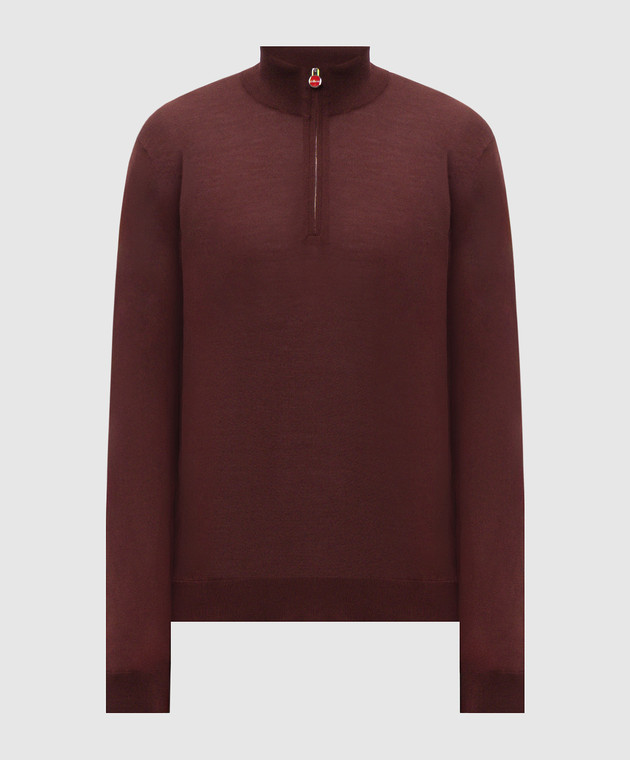 Kiton Бордовий джемпер з вовни UMK0899