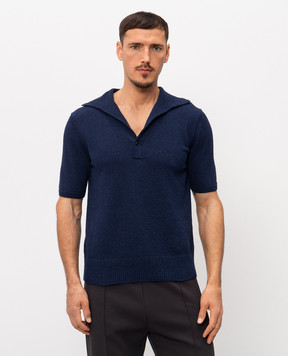 Dolce&Gabbana Синє поло з вишивкою монограми GXZBHZJGMGX