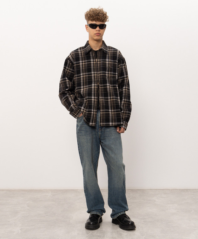 Vetements Чорна футболка з принтом напису MH27TR221Bm зображення 2