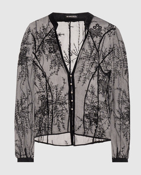 Ann Demeulemeester Чорна блуза Rhea з шовком B0014006FA735
