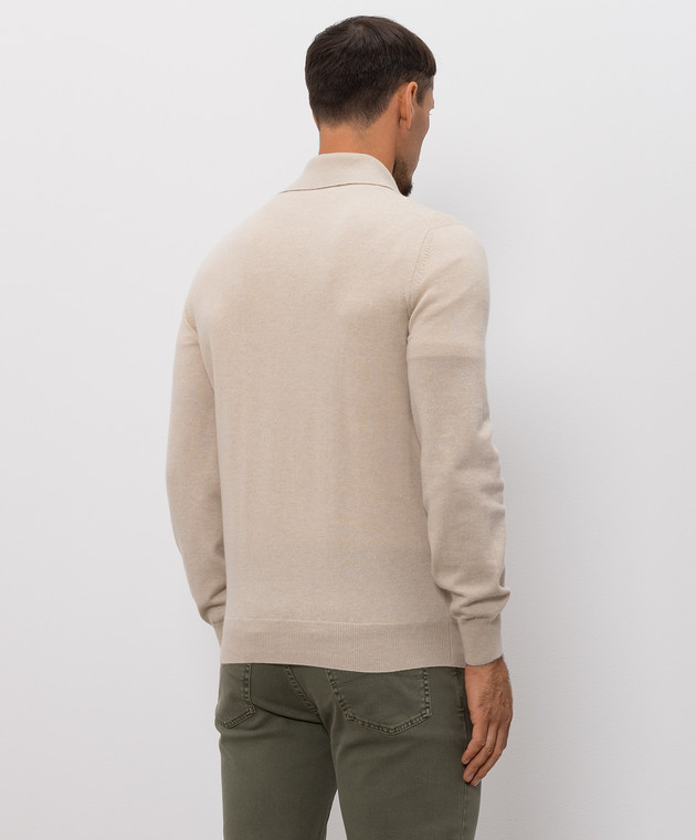 Brunello Cucinelli Бежевое поло из кашемира M2200295 изображение 4