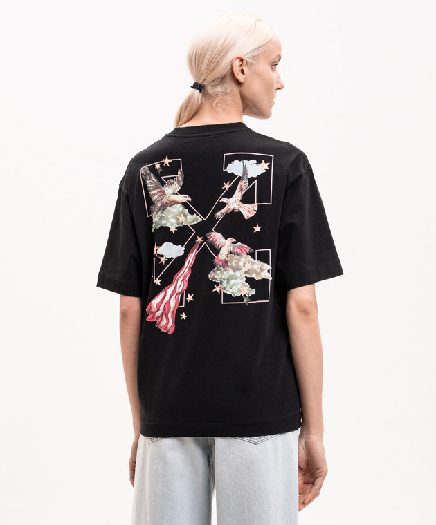 Off-White Чорна футболка Dream Arrow 29A00302T зображення 4